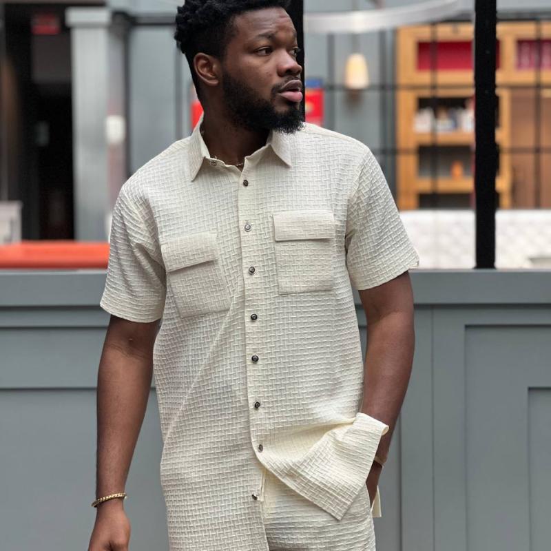 Simple Cream Casual Kaftan