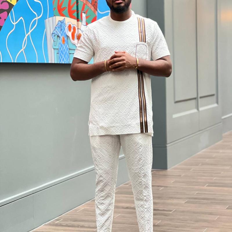 Two Stripe Cream Kaftan