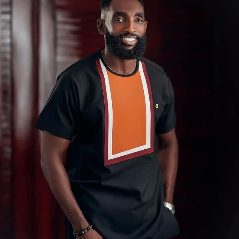 Black and Orange Kaftan