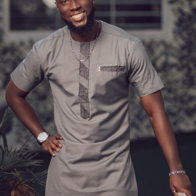 Grey Simple Kaftan