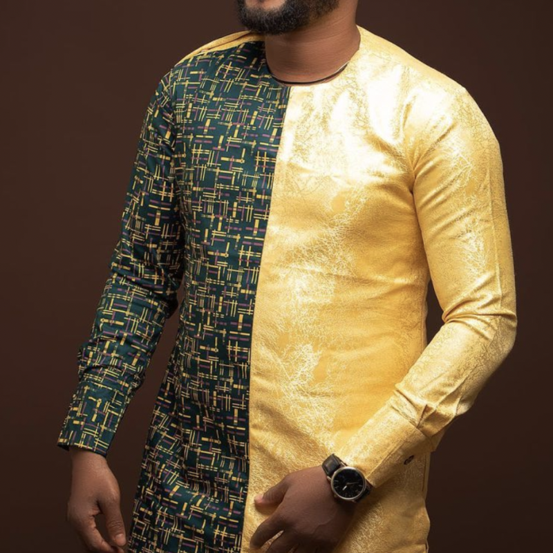 Yellow and Green Kaftan